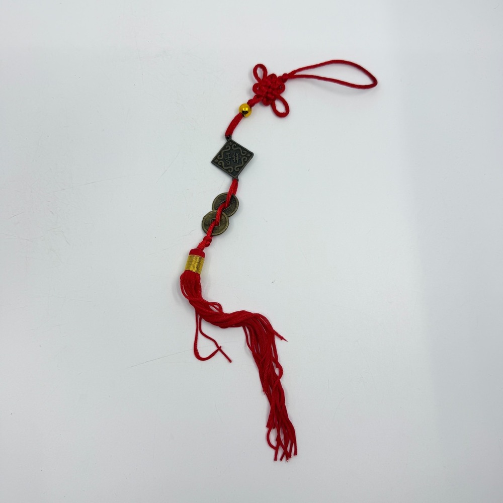 Y2K Chinese Knot Lucky Charm Ornament Red Cord Amulet Feng Shui Prosperity Gift
